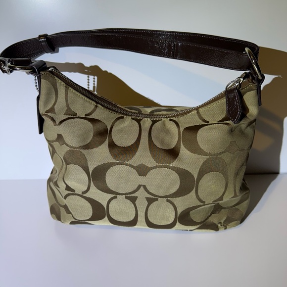 Coach Brown and Tan Shoulder Bag - Picture 2 of 5